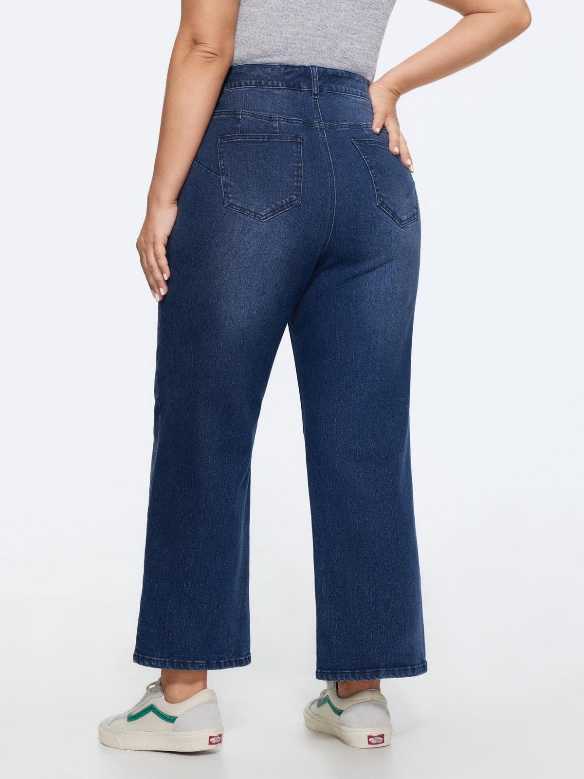 Butt-Lifting Straight-Leg Mid-Rise Jeans