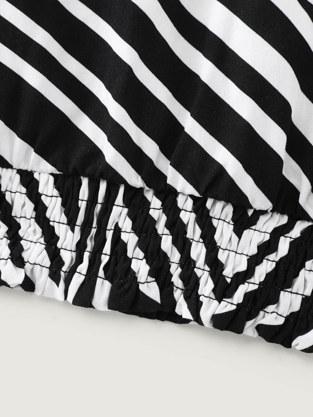 Geometric Print Neck-Tie Blouse