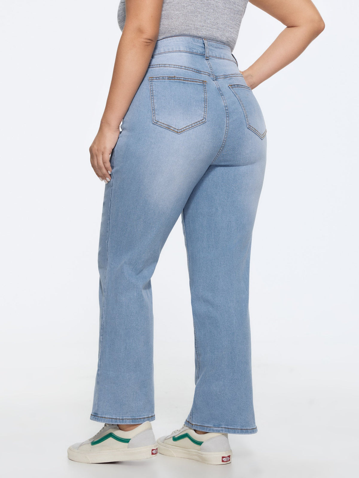 Thigh-Friendly Capri Straight-Leg Jeans