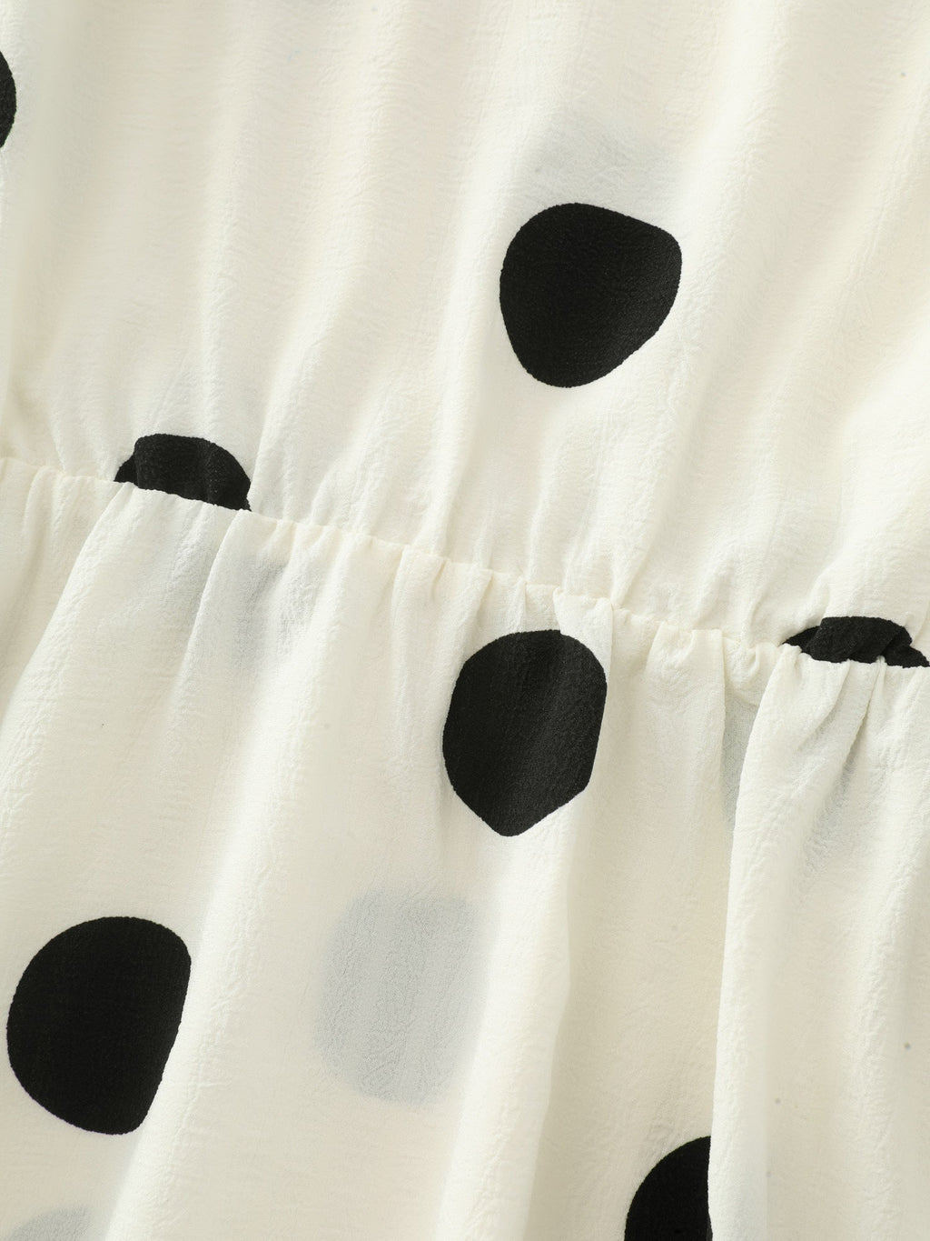 Polka Dots Ruffled Sleeve Flowy Blouse