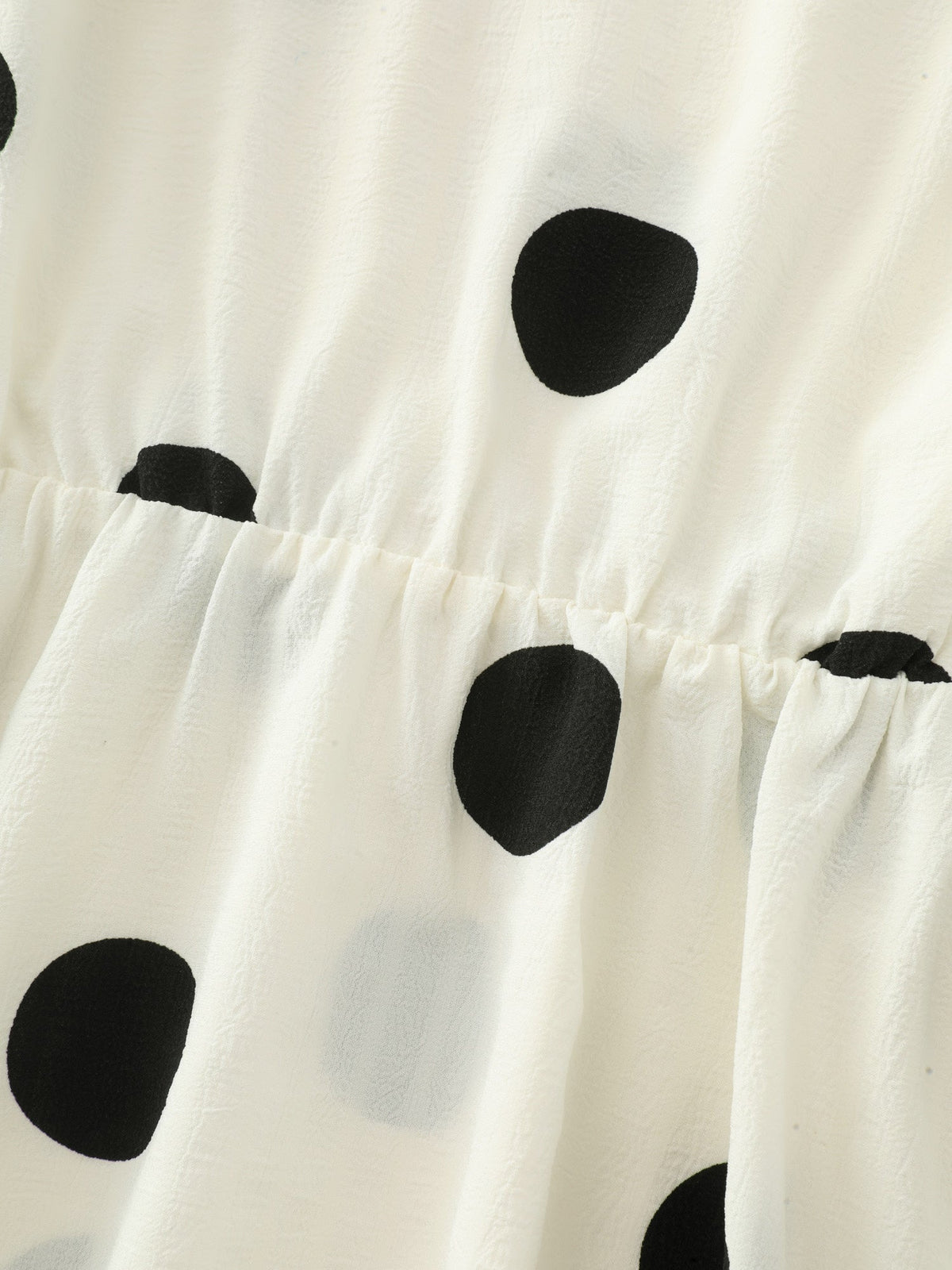 Polka Dots Ruffled Sleeve Flowy Blouse