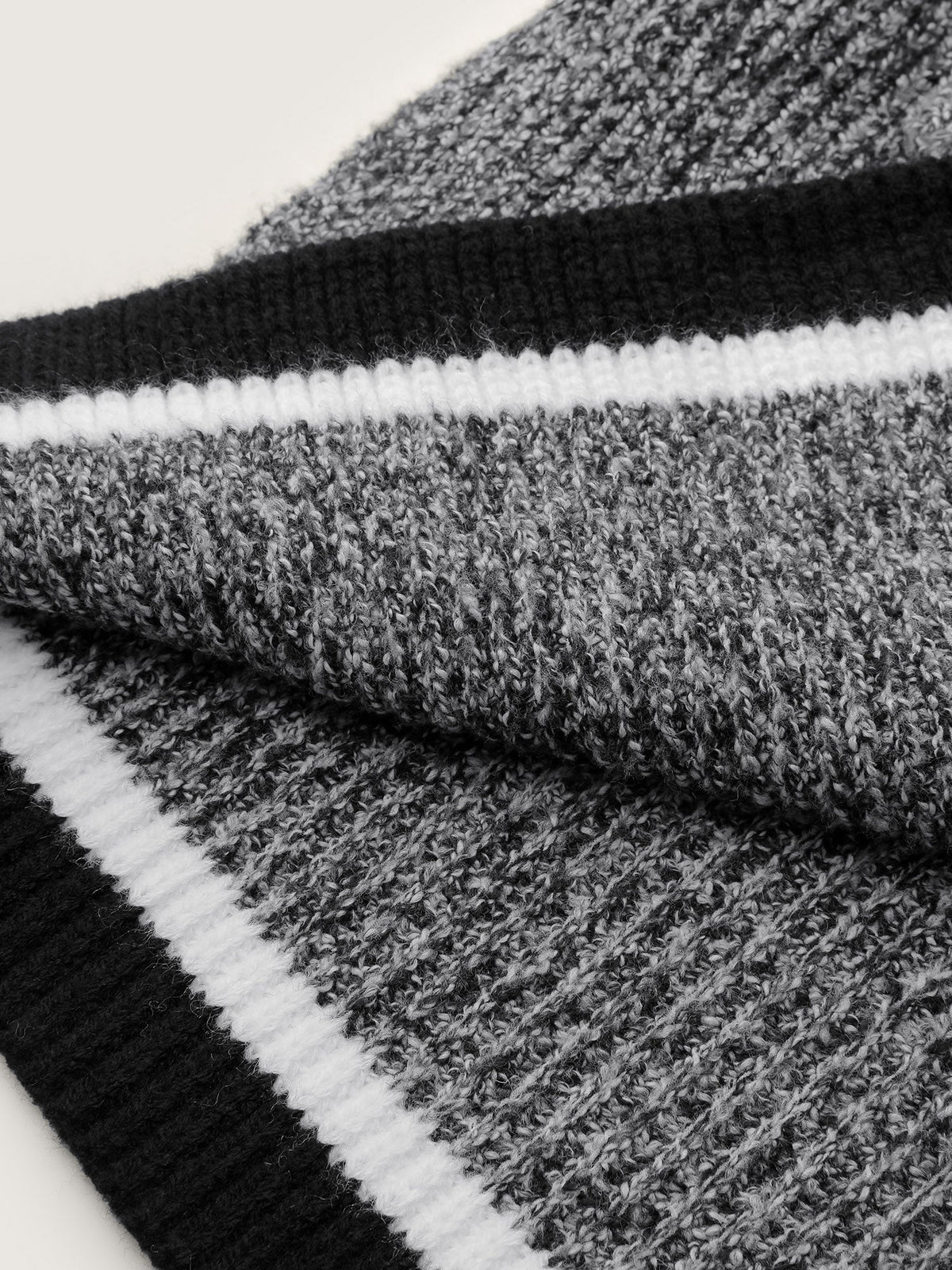 Color Contrast Trim Textured Pocket Knit Cardigan
