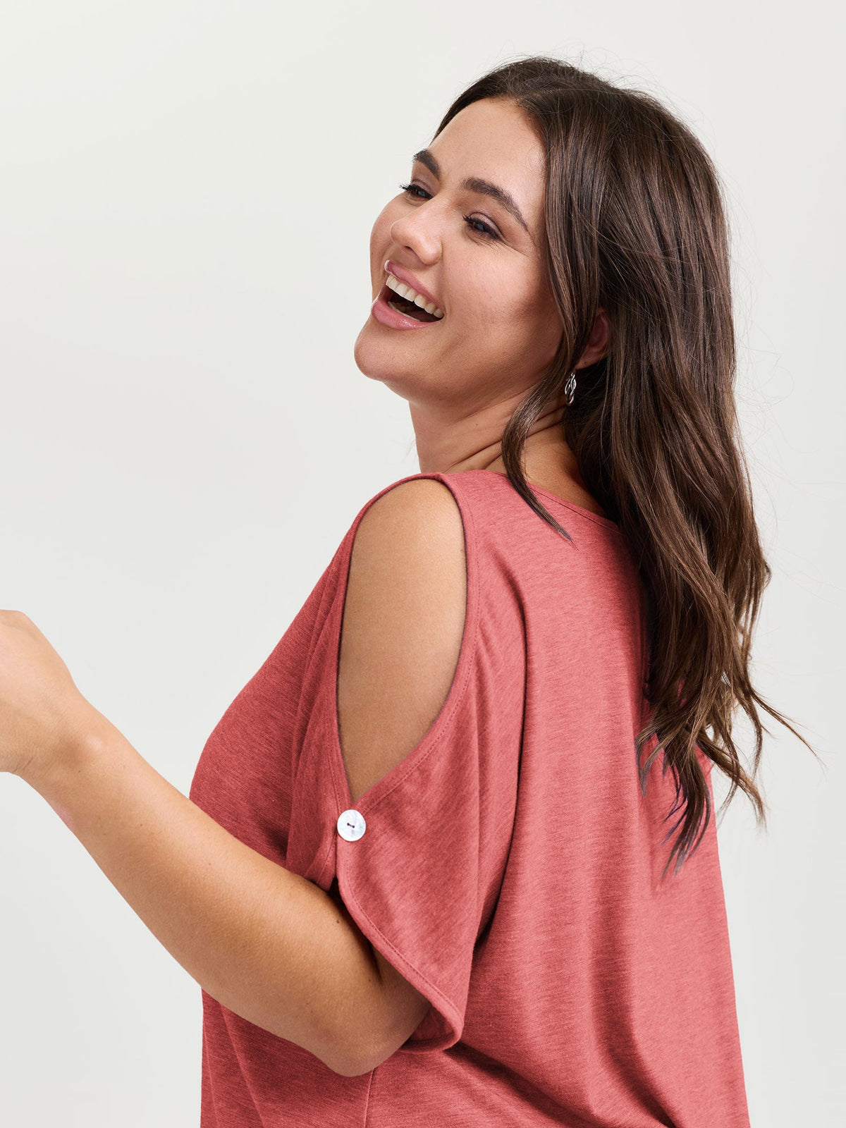 Supersoft Cut-Out Shoulder T-Shirt