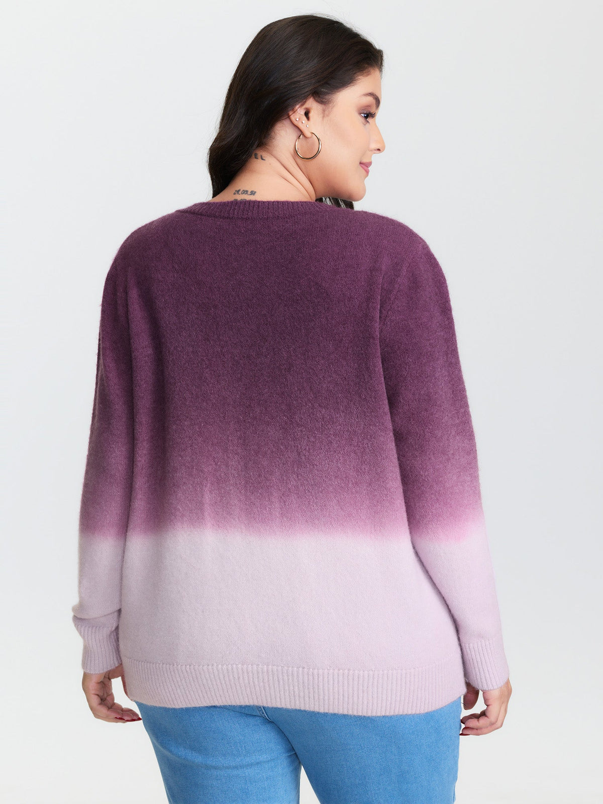 Supersoft Stretchy Color Gradient Knit Cardigan
