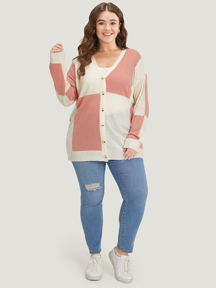 Supersoft Essentials Colorblock Two Tone Button Up Cardigan