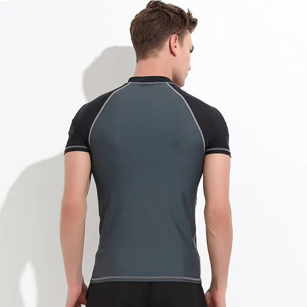 SBART Short Sleeve Men Rash Guards Wetsuit