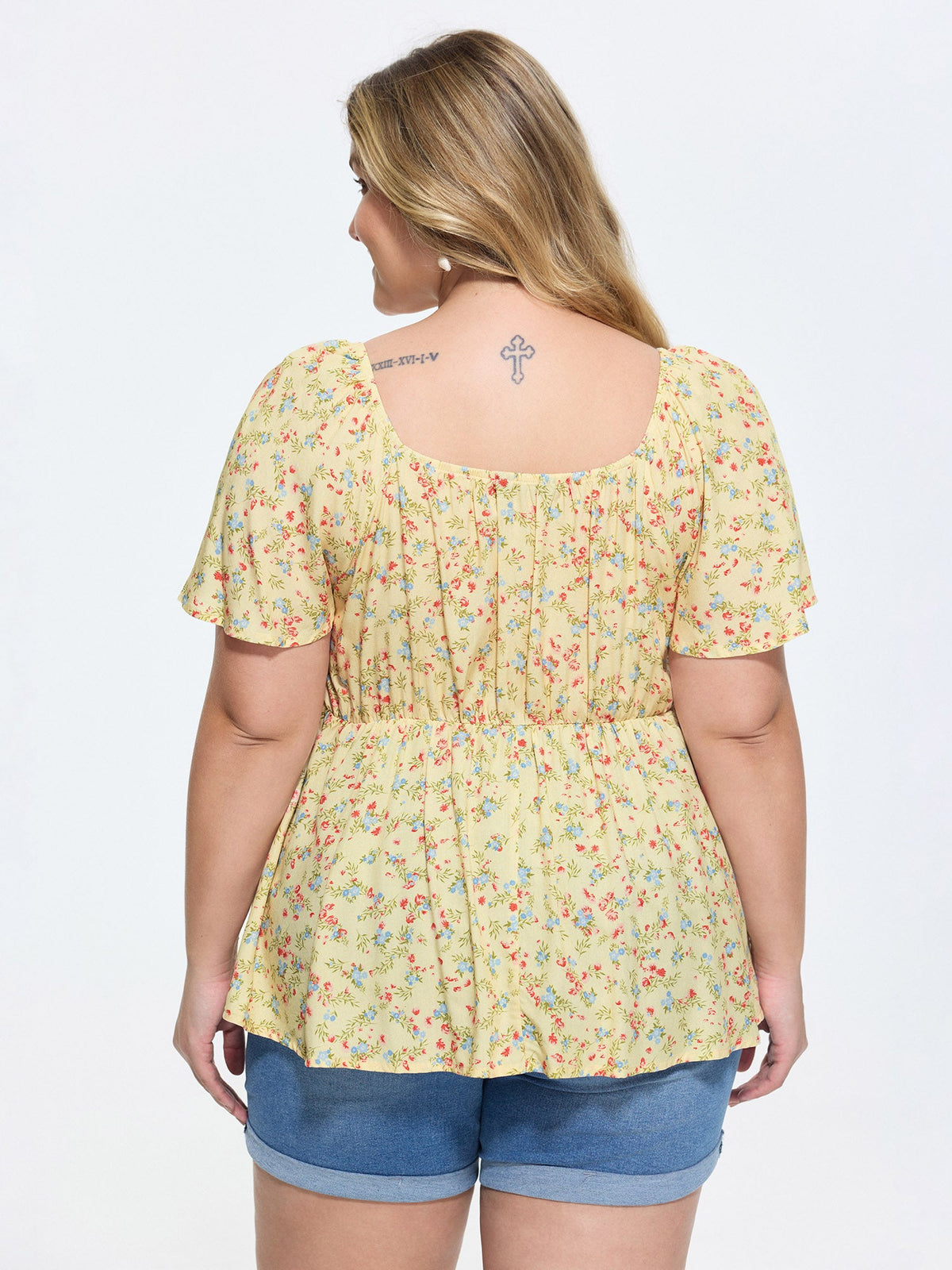 Supersoft Floral Print Fit And Flare Blouse