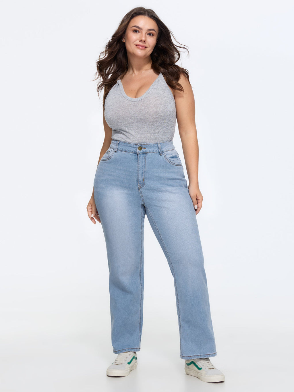 Thigh-Friendly Capri Straight-Leg Jeans