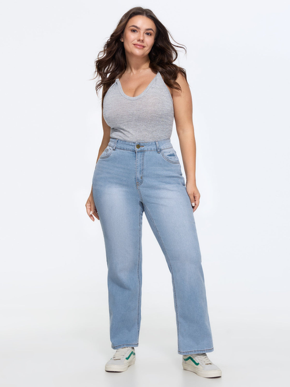 Thigh-Friendly Capri Straight-Leg Jeans