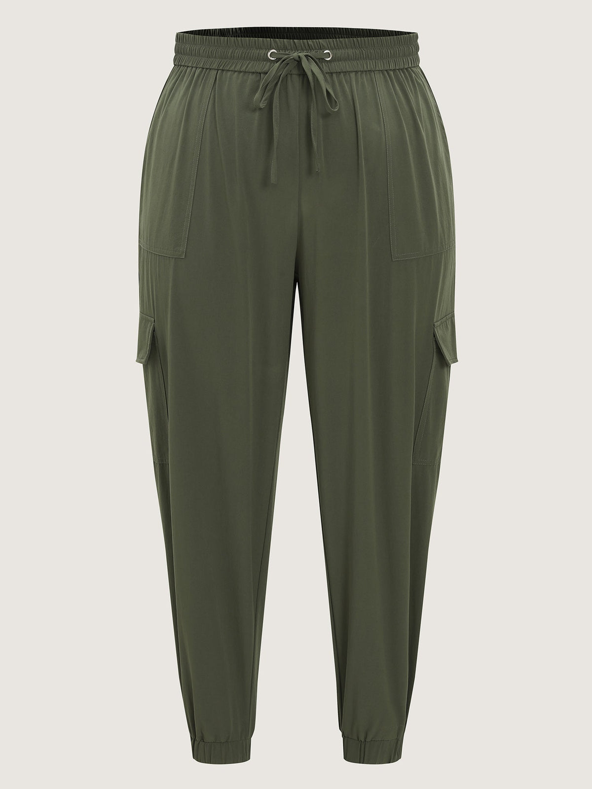 Elastic Waist Pocket Cargo Sweatpants