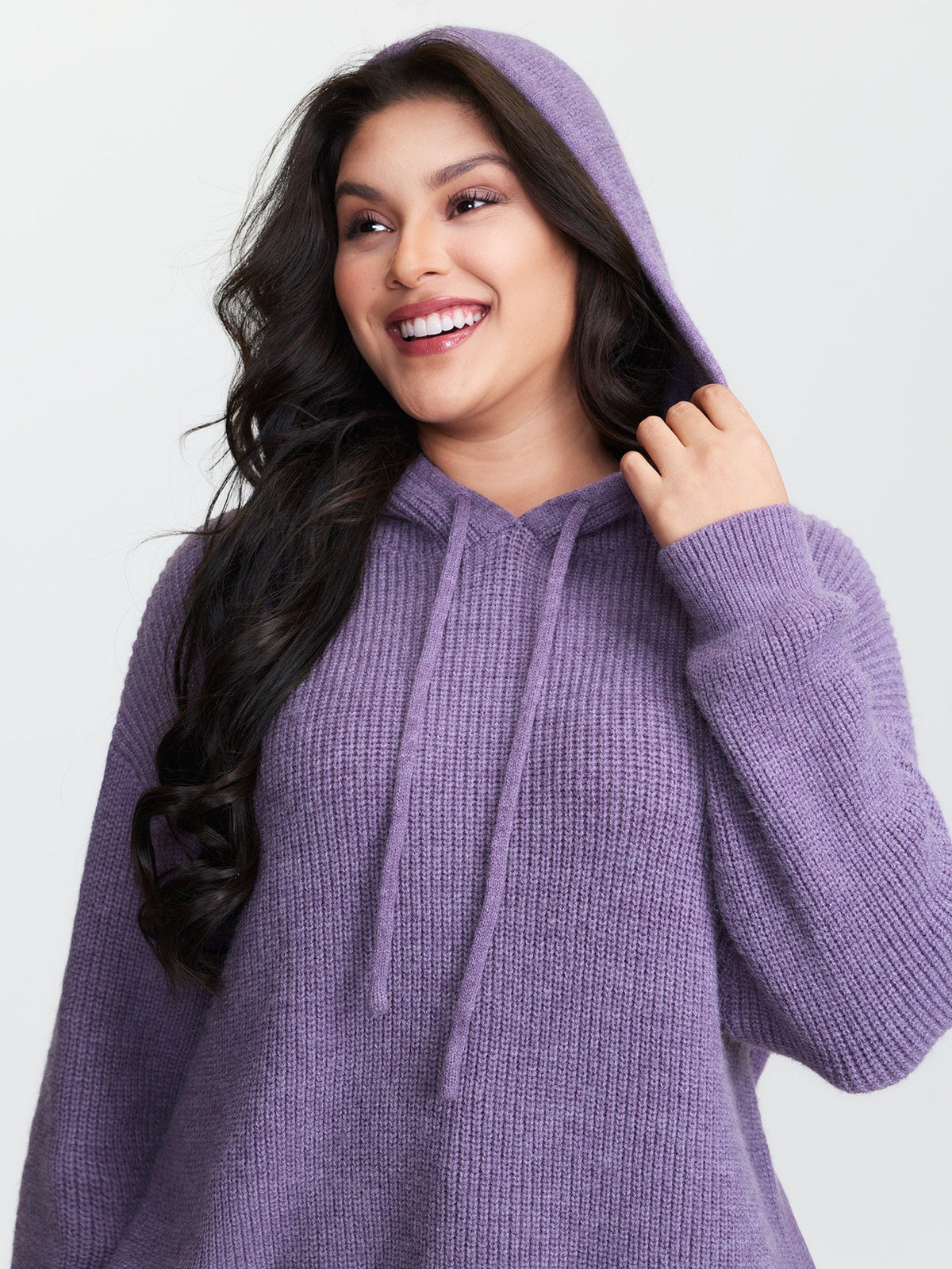 Textured Mesh Hooded Pullover