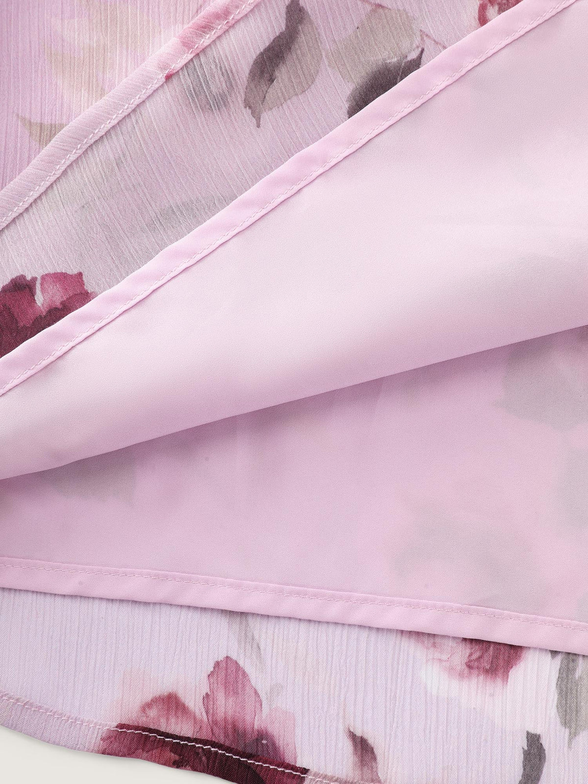 Sweet Floral Print Petal Sleeve Blouse