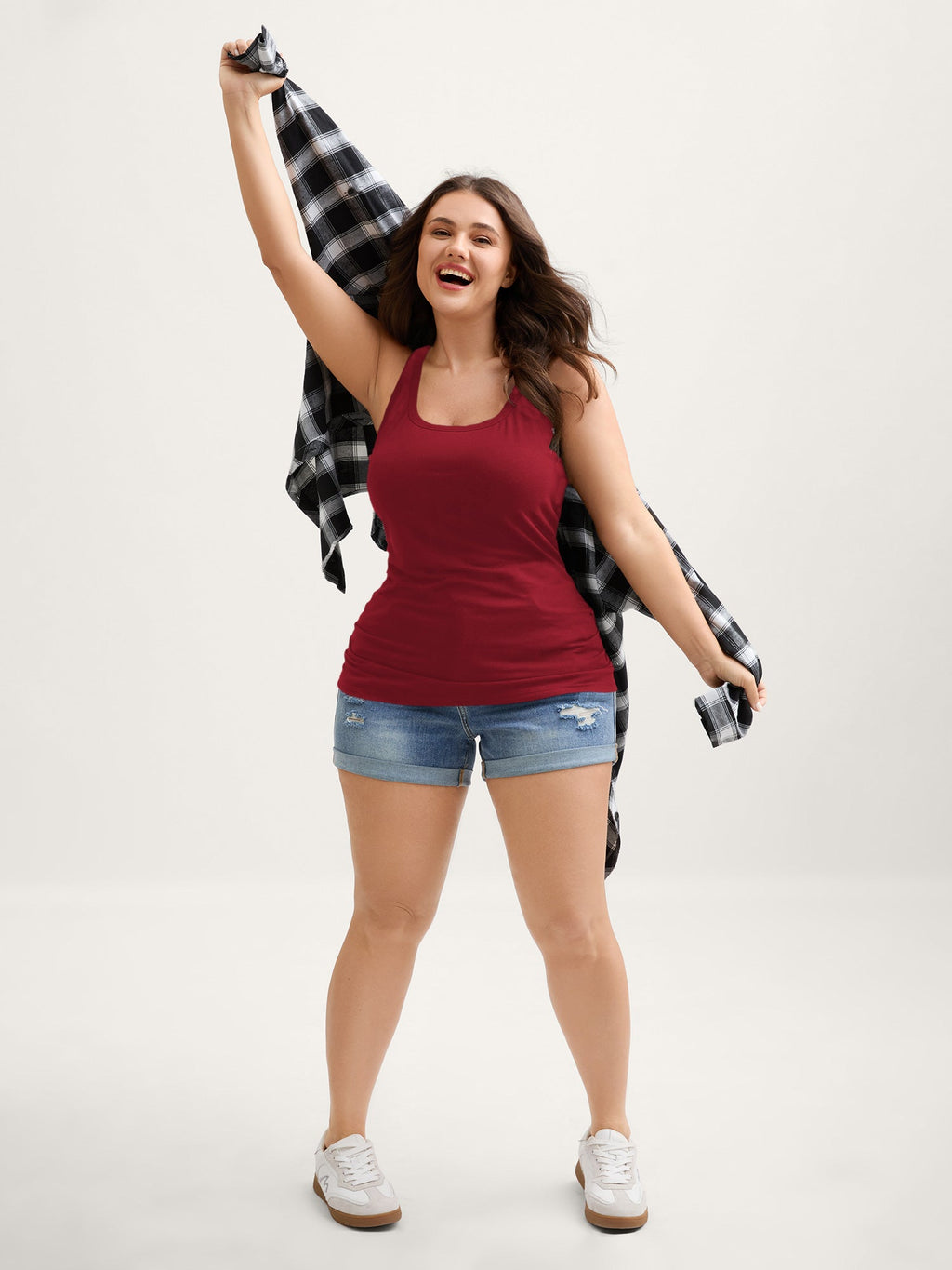Supportive Bra Pleated Fitted Tank Top