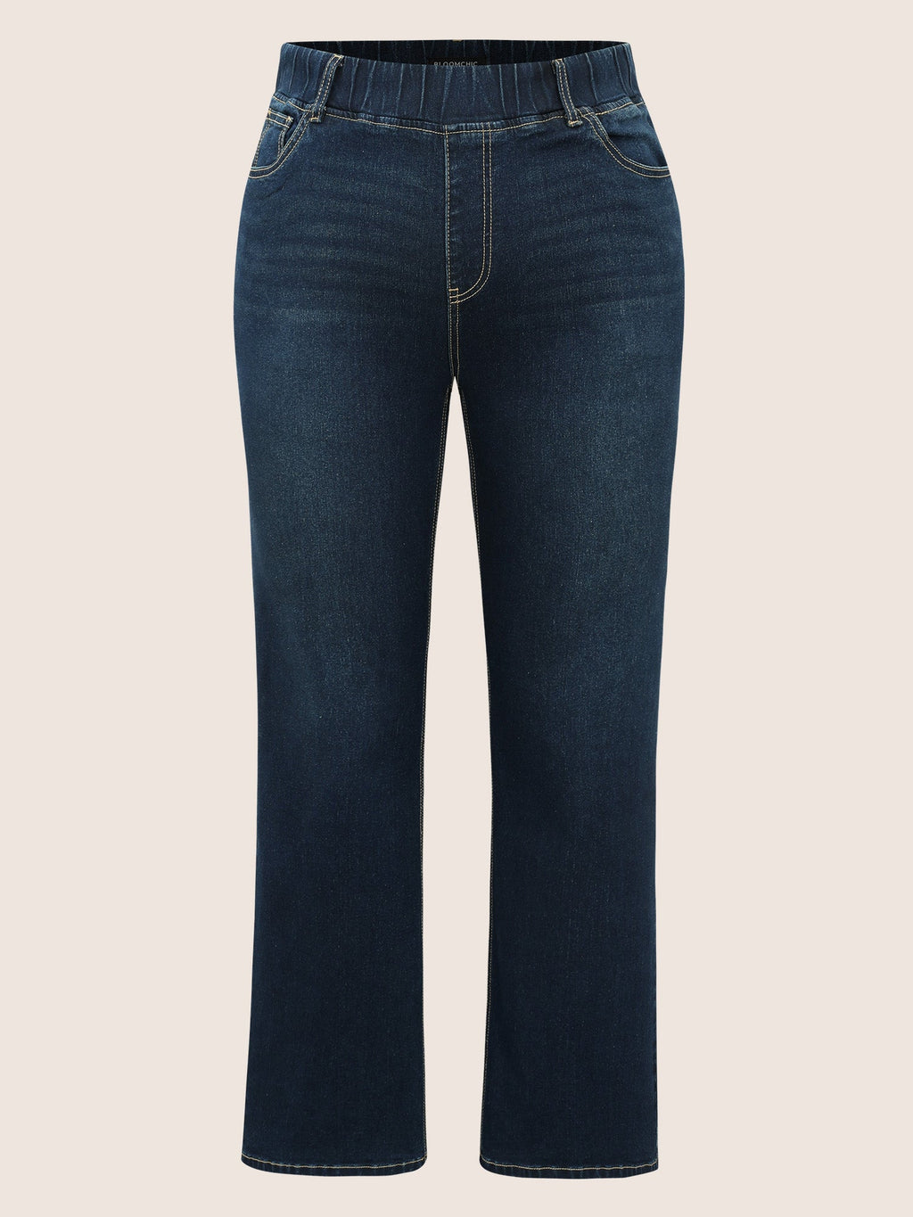 Elastic Waist Stretchy Bootcut Flared Jeans