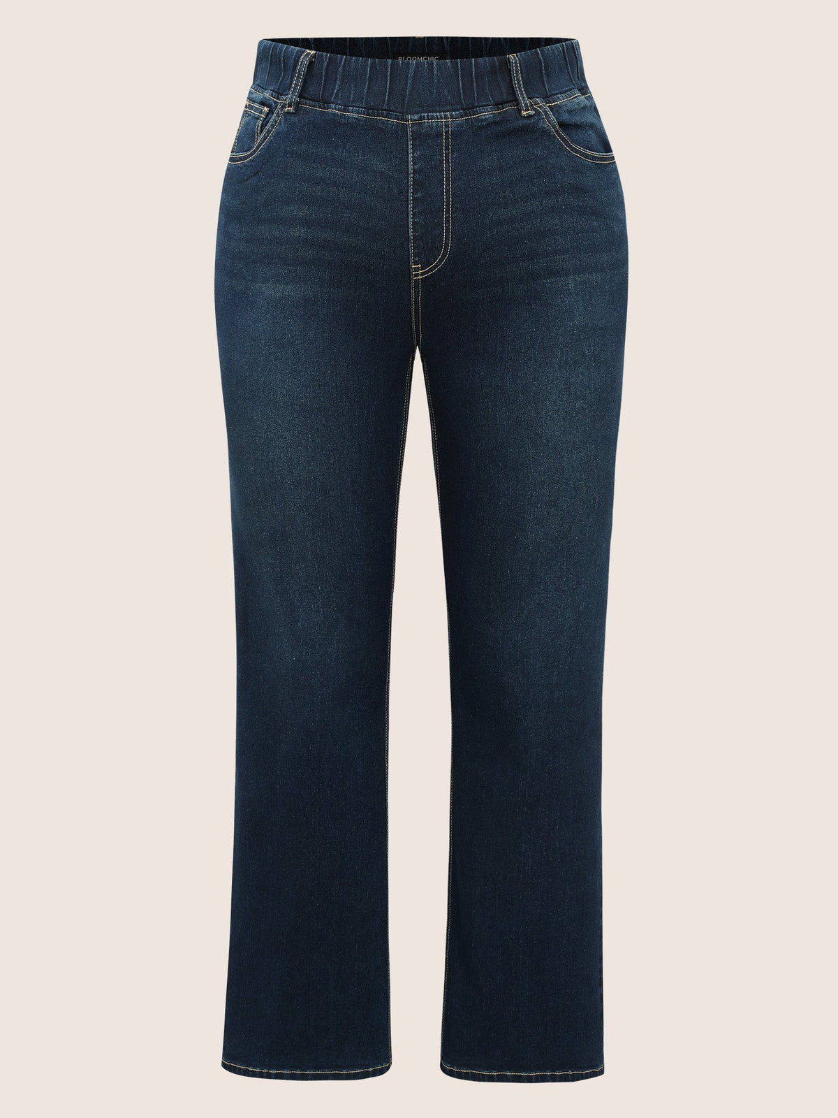 Elastic Waist Stretchy Bootcut Flared Jeans