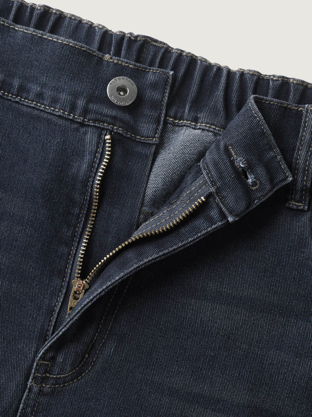 Pull-On Stretchy-Waist Wide-Leg Jeans