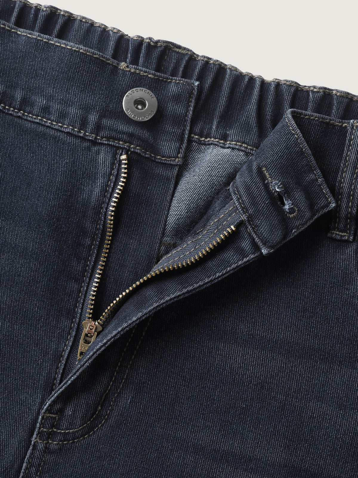 Pull-On Stretchy-Waist Wide-Leg Jeans