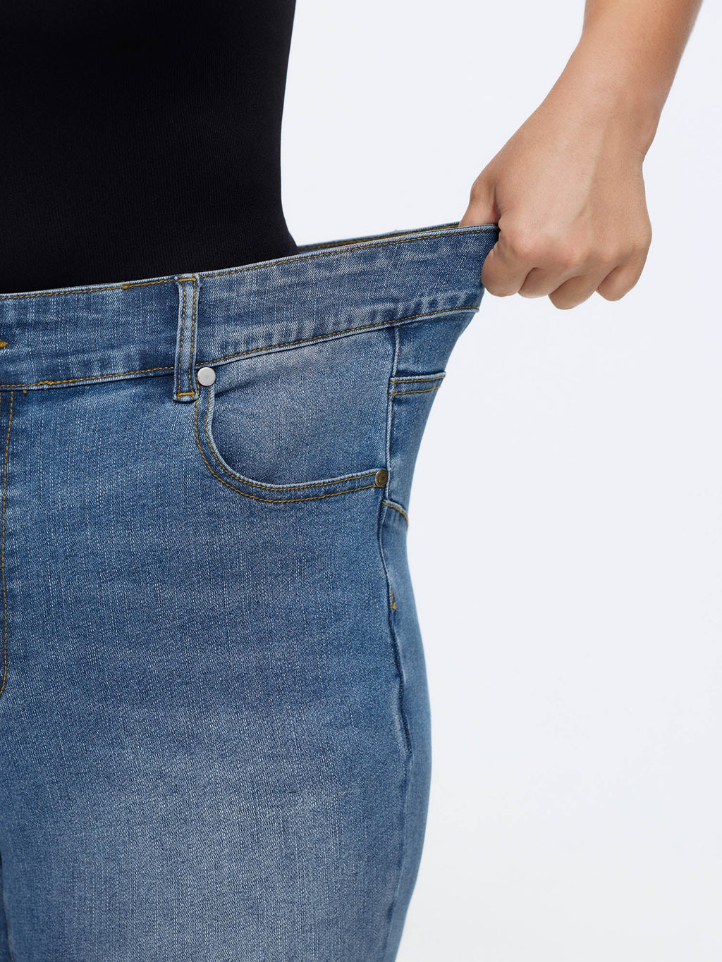 Ripped No-Gap Waist Skinny-Fit Jeans