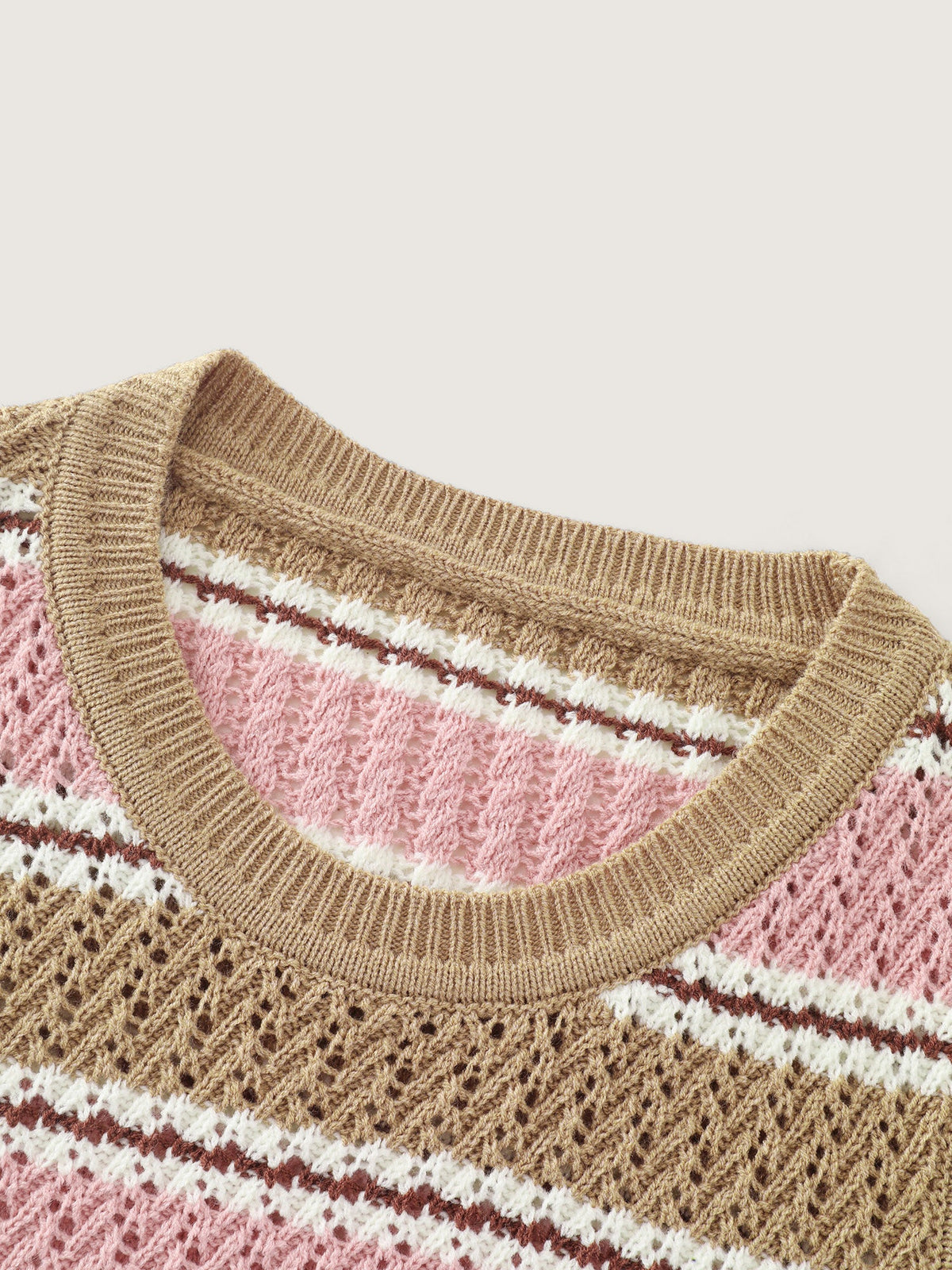 Striped Color-Block Sleeveless Sweater Vest