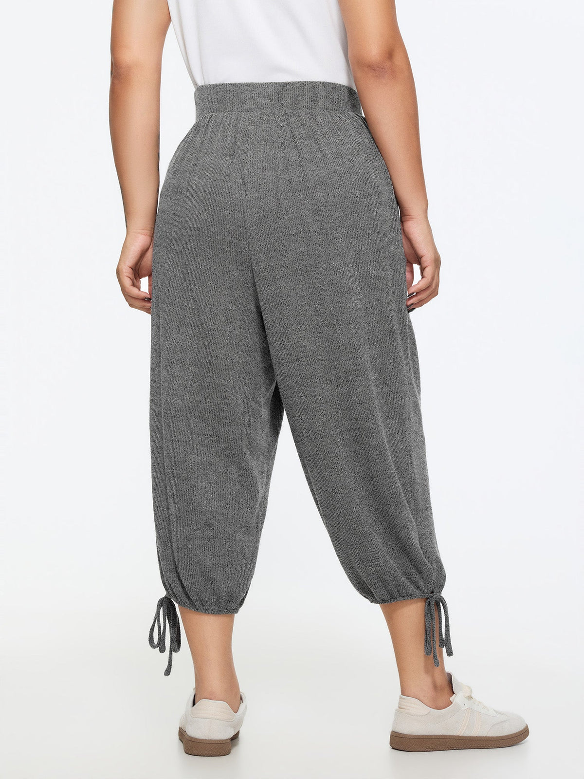 Stretchy Wide Waistband Jogger Pants