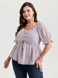 Ruched Adjustable Bodice Backless Tie Blouse