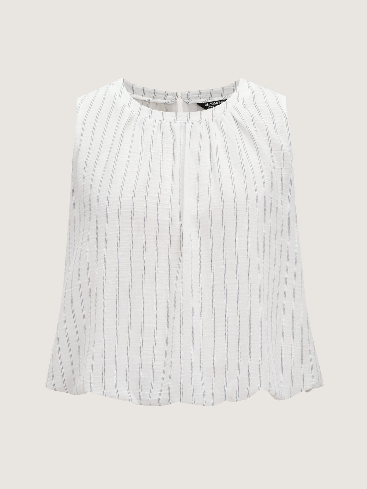 Supersoft Striped Sleeveless Blouse