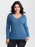 Supersoft Textured Fitted Stretchy Pullover