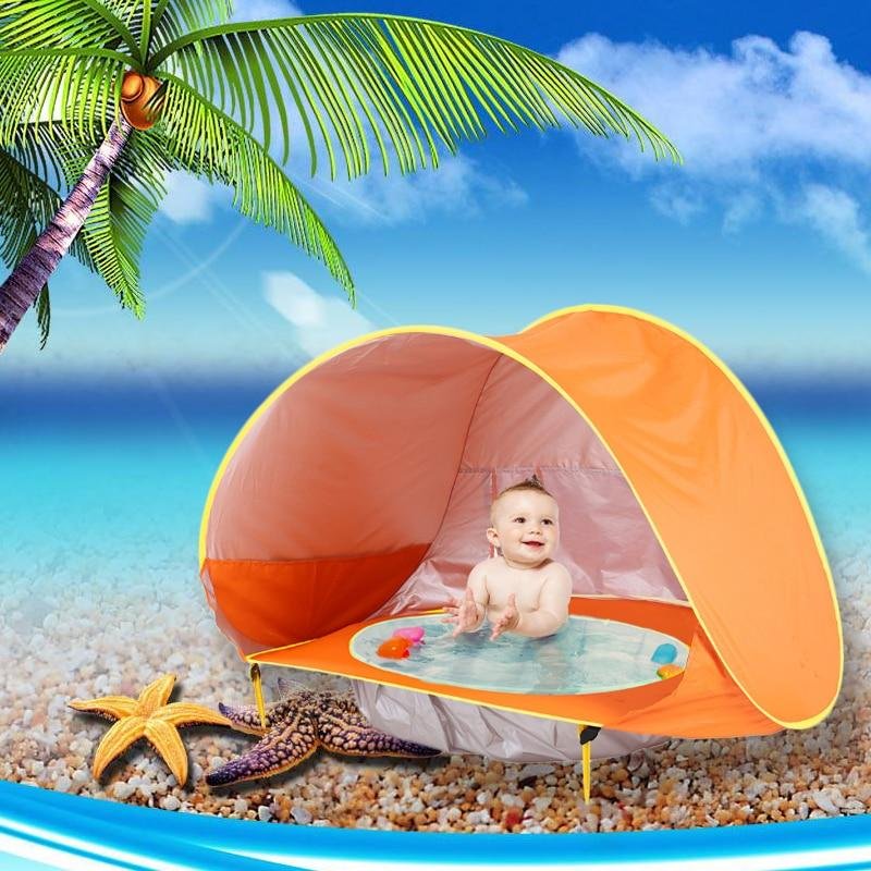 Pop Up UV Protection Baby Beach Shelter Tent with Folding Pool