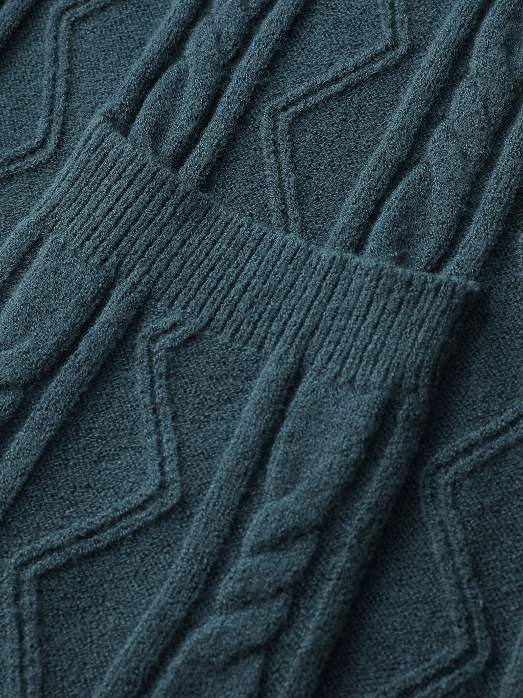 Supersoft Cable Knit Pockets Shawl Collar Knit Cardigan