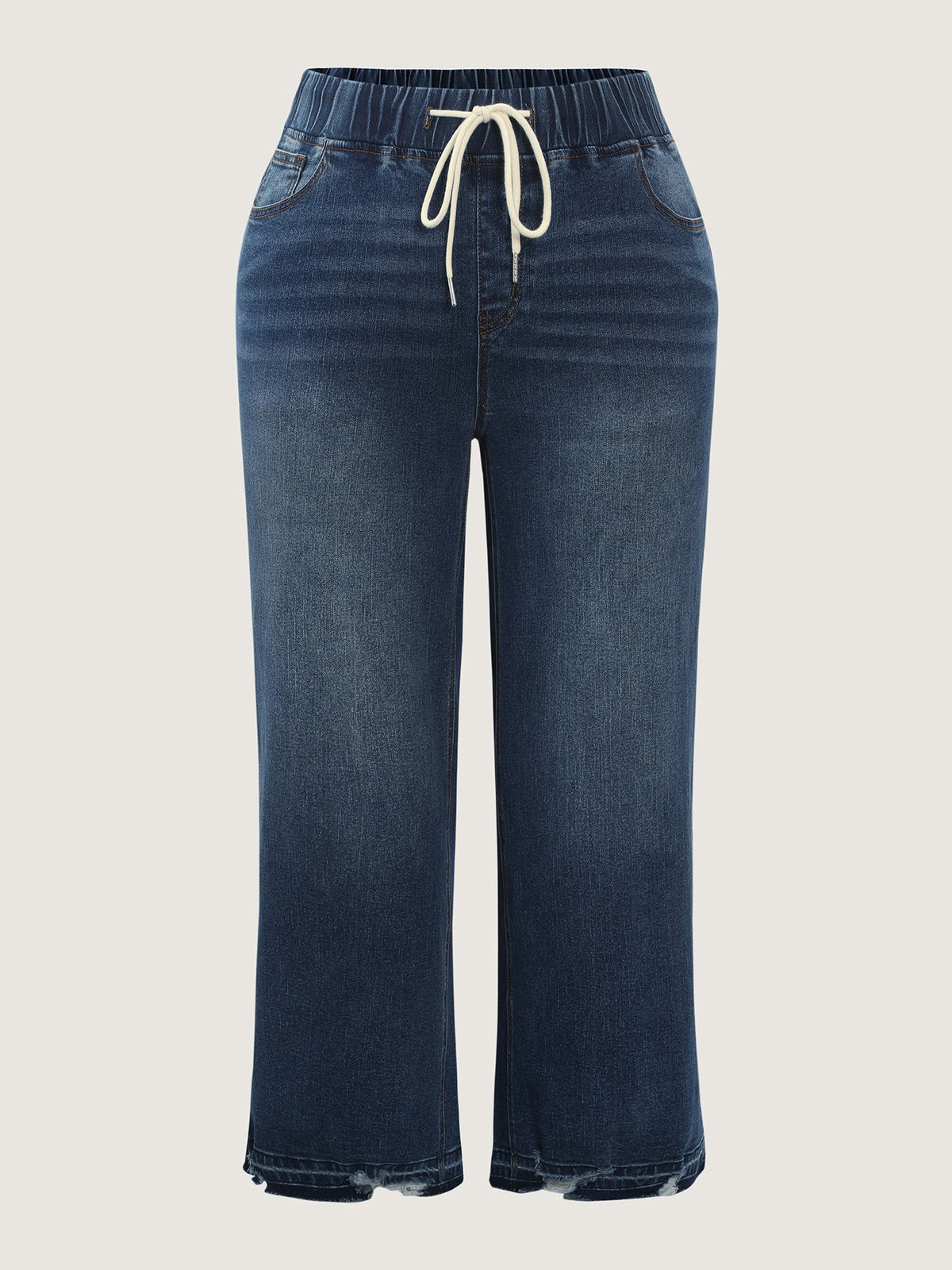 Easy Pull-On Stretchy Wide-Leg Jeans