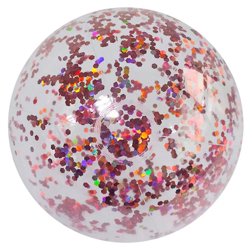Glitter Beach Ball Family Party Water Toy with Inflator