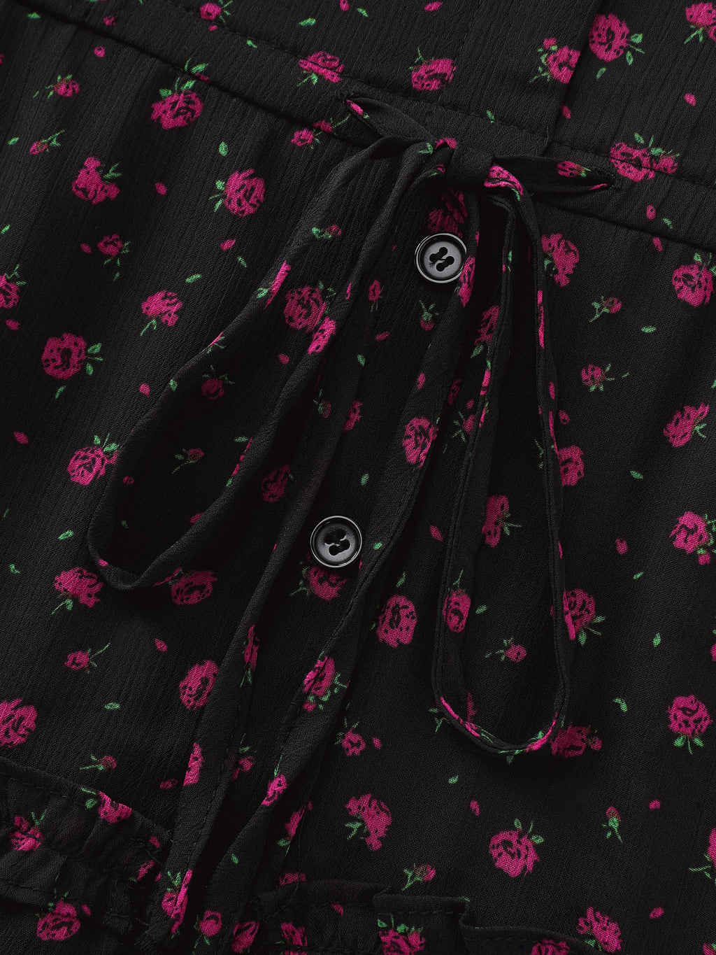 Floral Print Toothpick Pleat Blouse