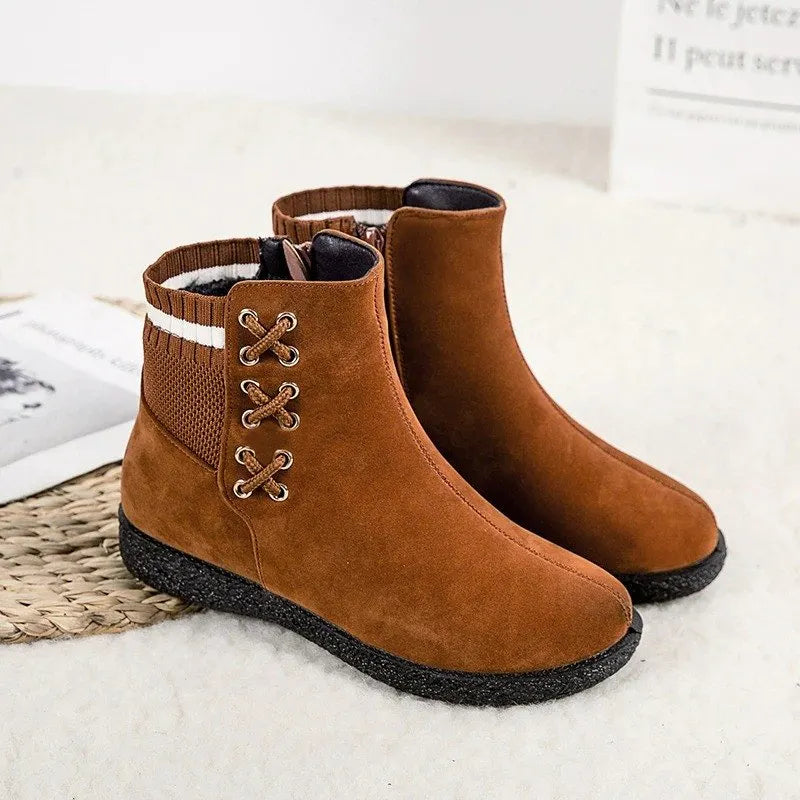Warm Winter Suede Ankle Arch Support Boots