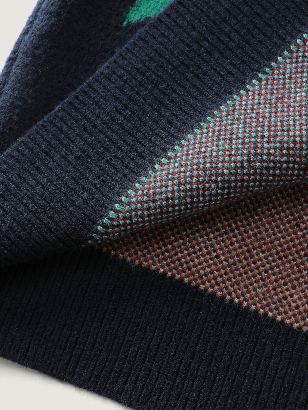 Holiday Pattern Collar Button Knit Cardigan