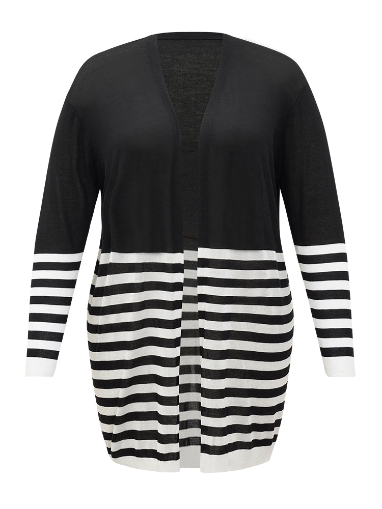 Supersoft Essentials Striped Open Front Cardigan
