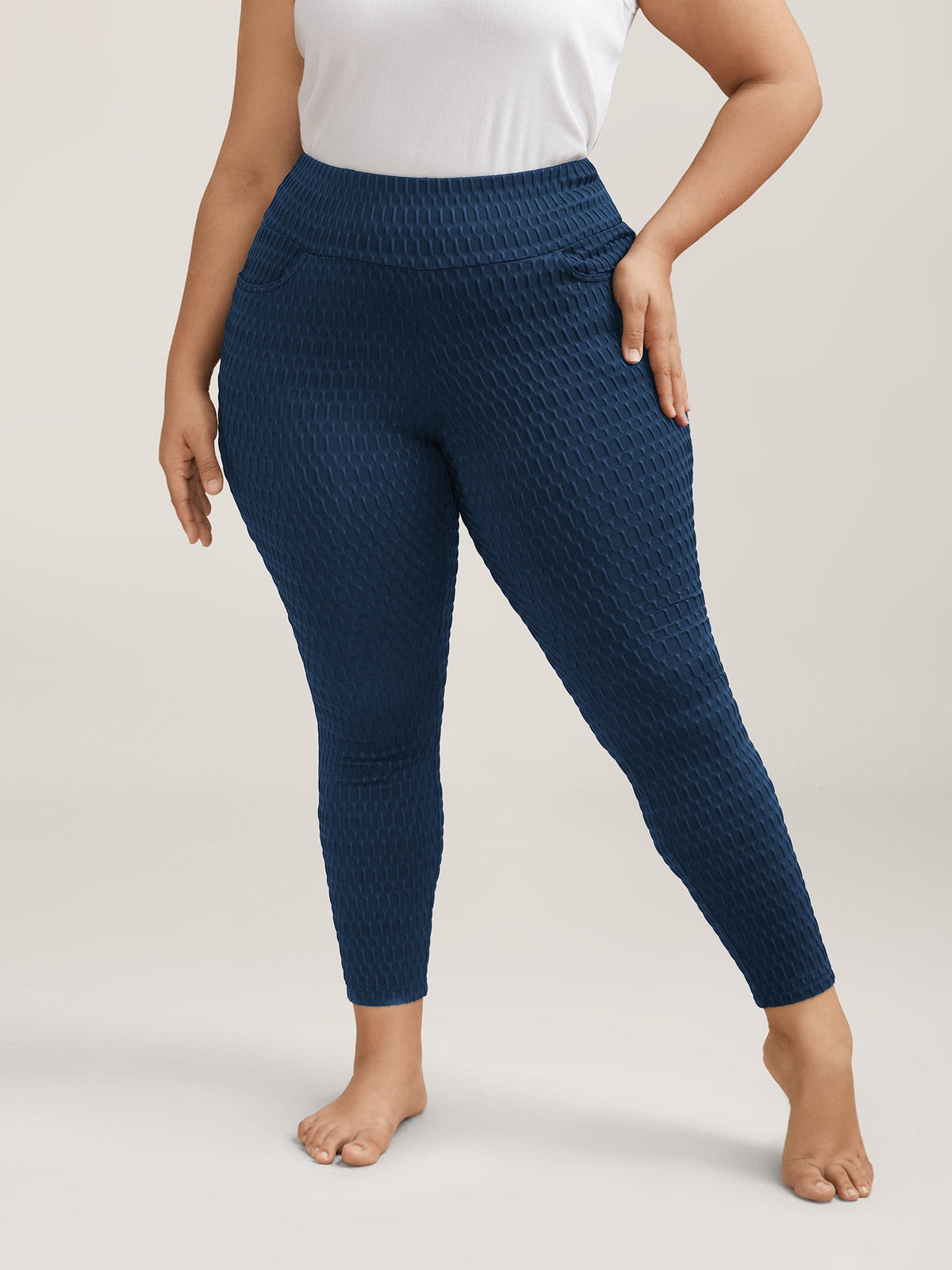 Textured Wide waist Super Stretch Leggings