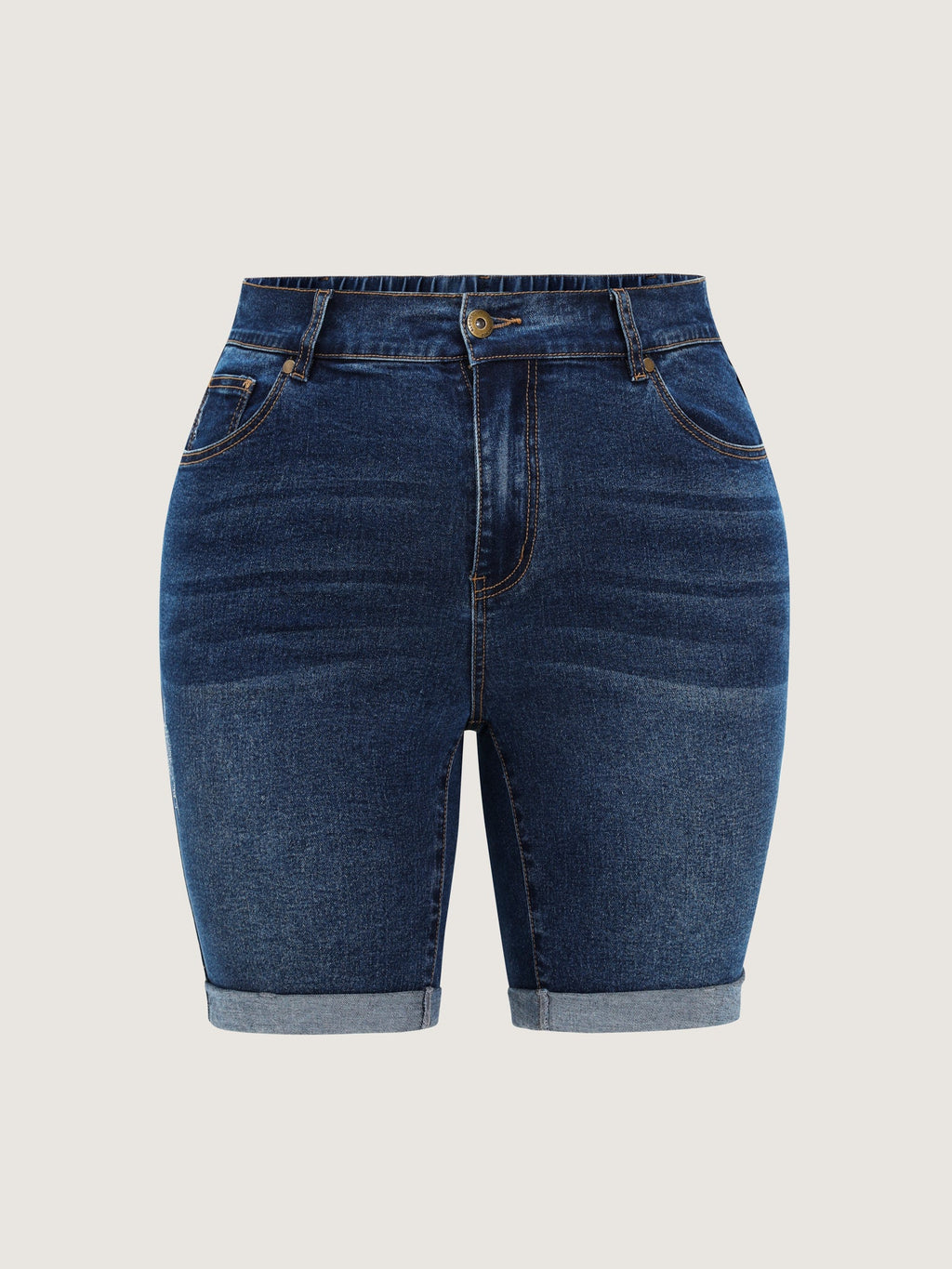 Hip Lifting No Gap Waist Skinny-Fit Denim Shorts