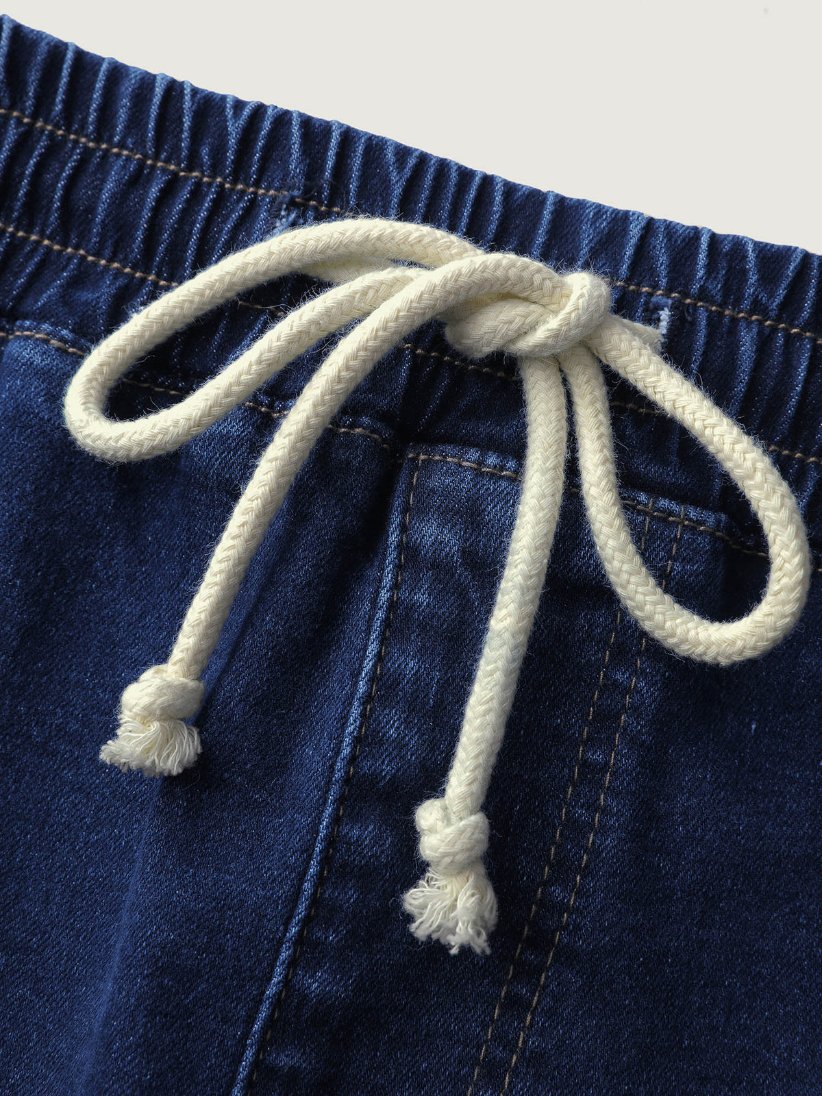 Everyday Pull-On Drawstring High-Rise Jeans