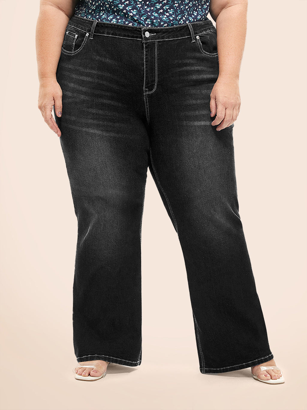 Thigh-Friendly Stretchy Flared Jeans