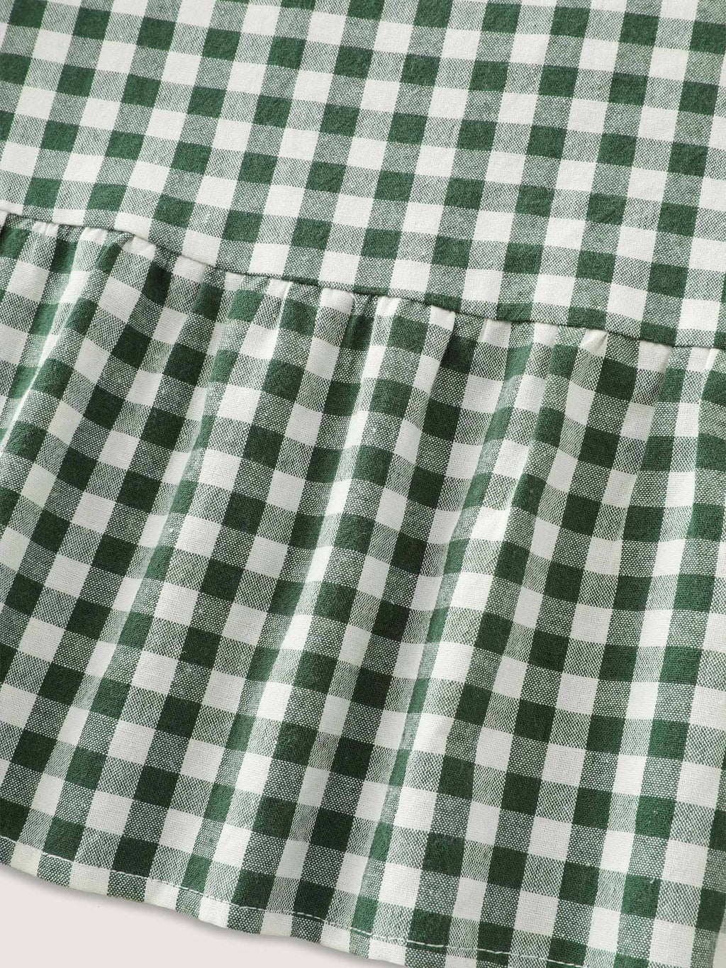 Supersoft Check Print Open Back Blouse