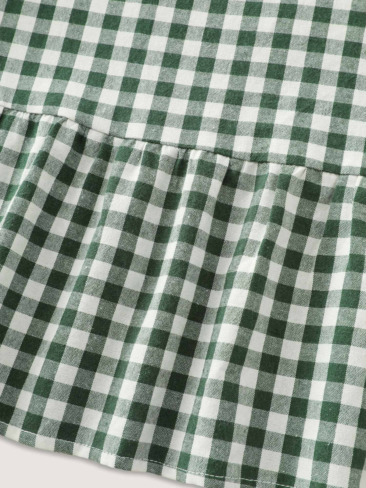 Supersoft Check Print Open Back Blouse