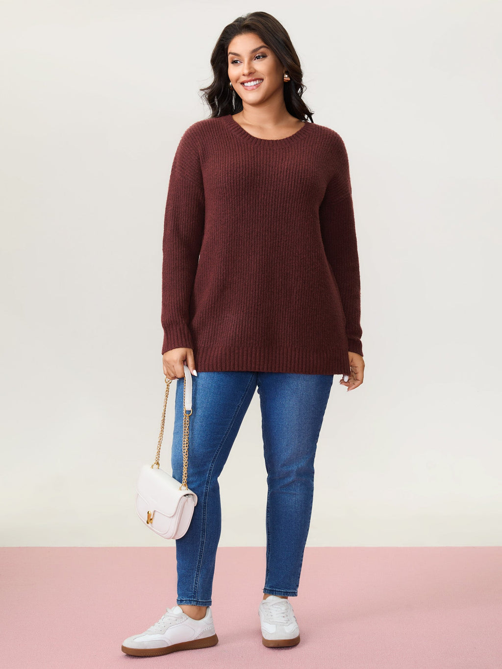 Bow Back Cut-Out Super Stretchy Pullover