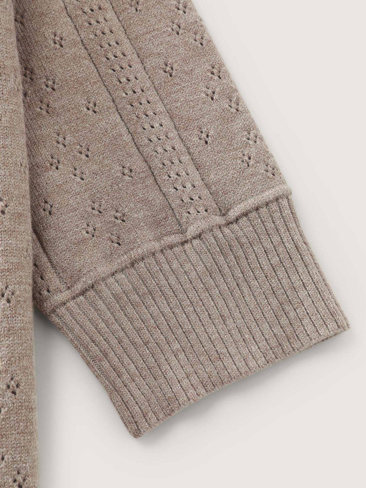 Cut-Out Button Front Knit Cardigan