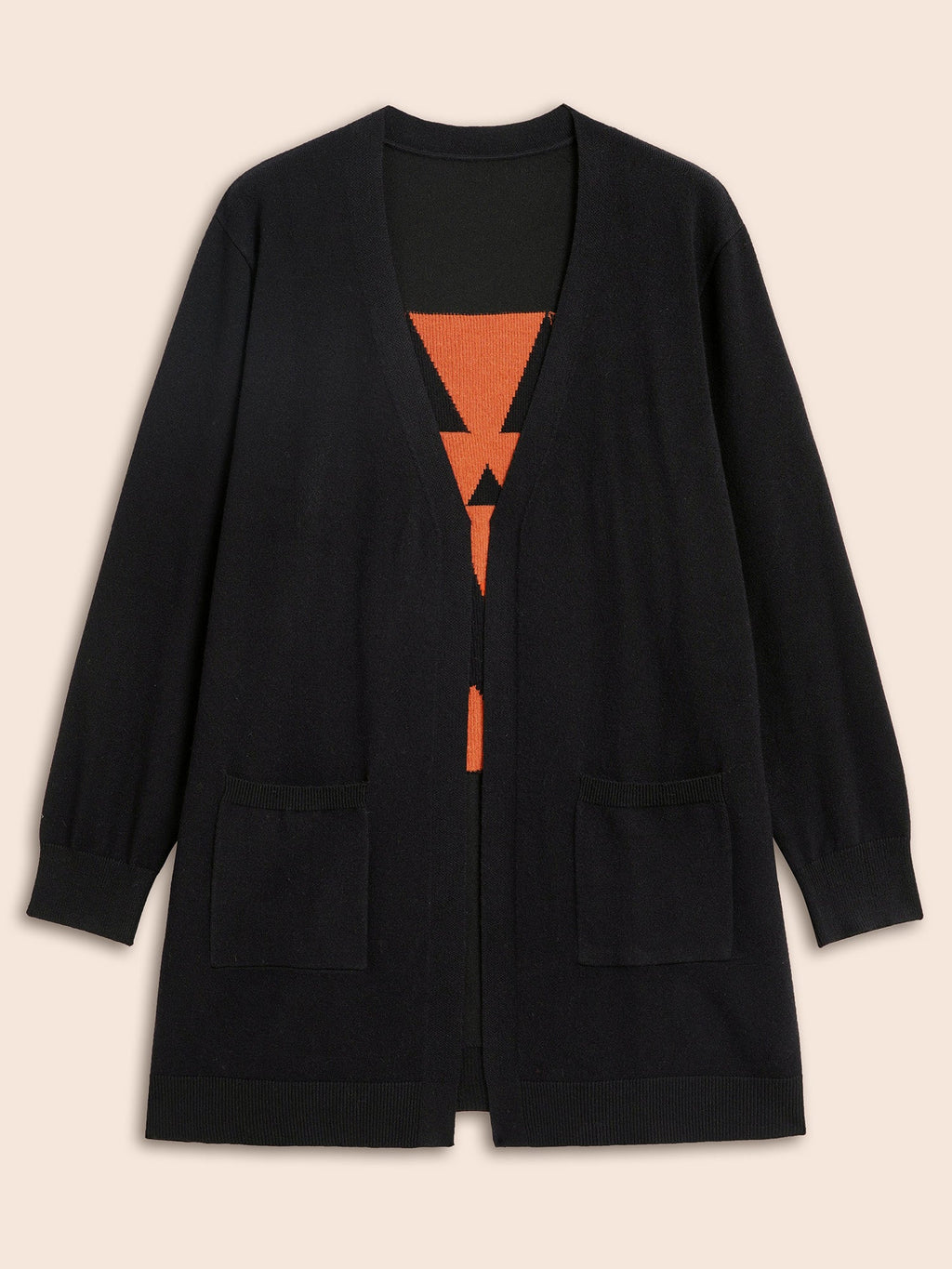Supersoft Essentials Jack-o-Lantern Jacquard Back Printed Cardigan