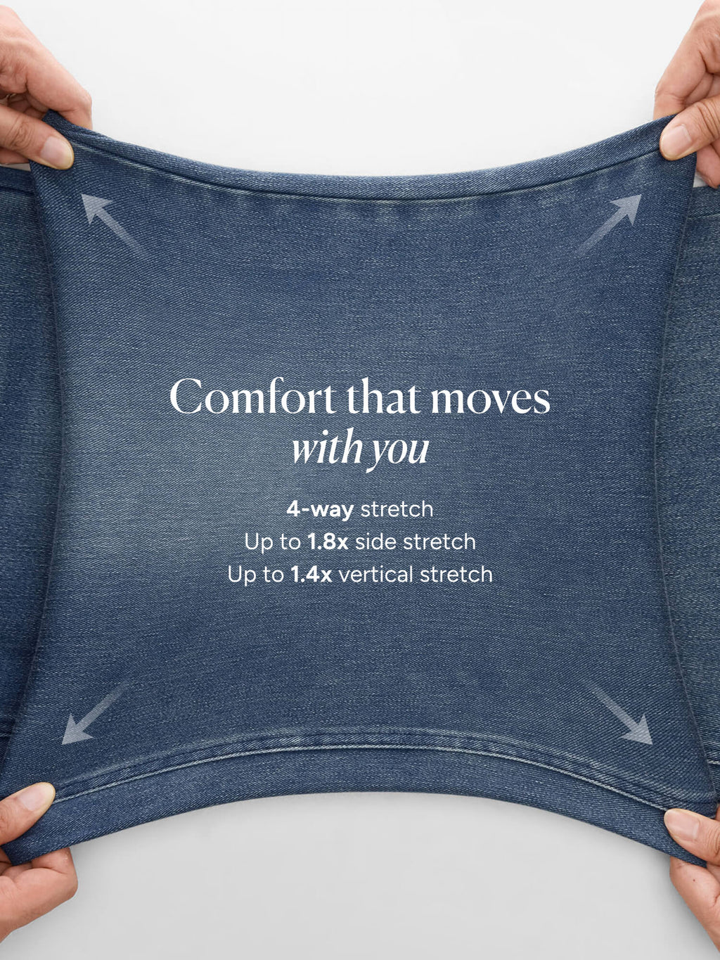Stretchy Pull-On Wide-Leg Knit Jeans