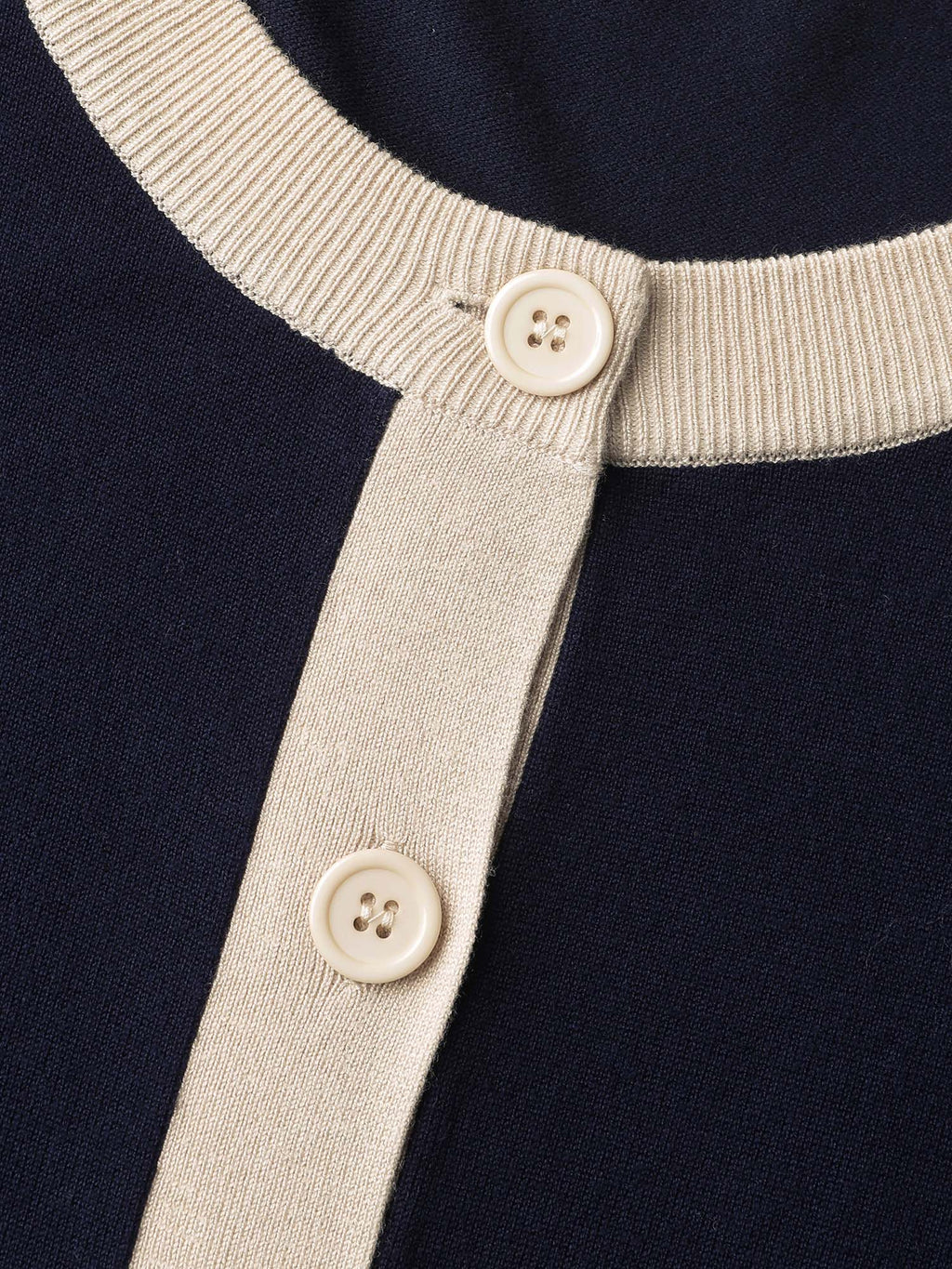 Supersoft Color Contrast Button-Down Knit Cardigan