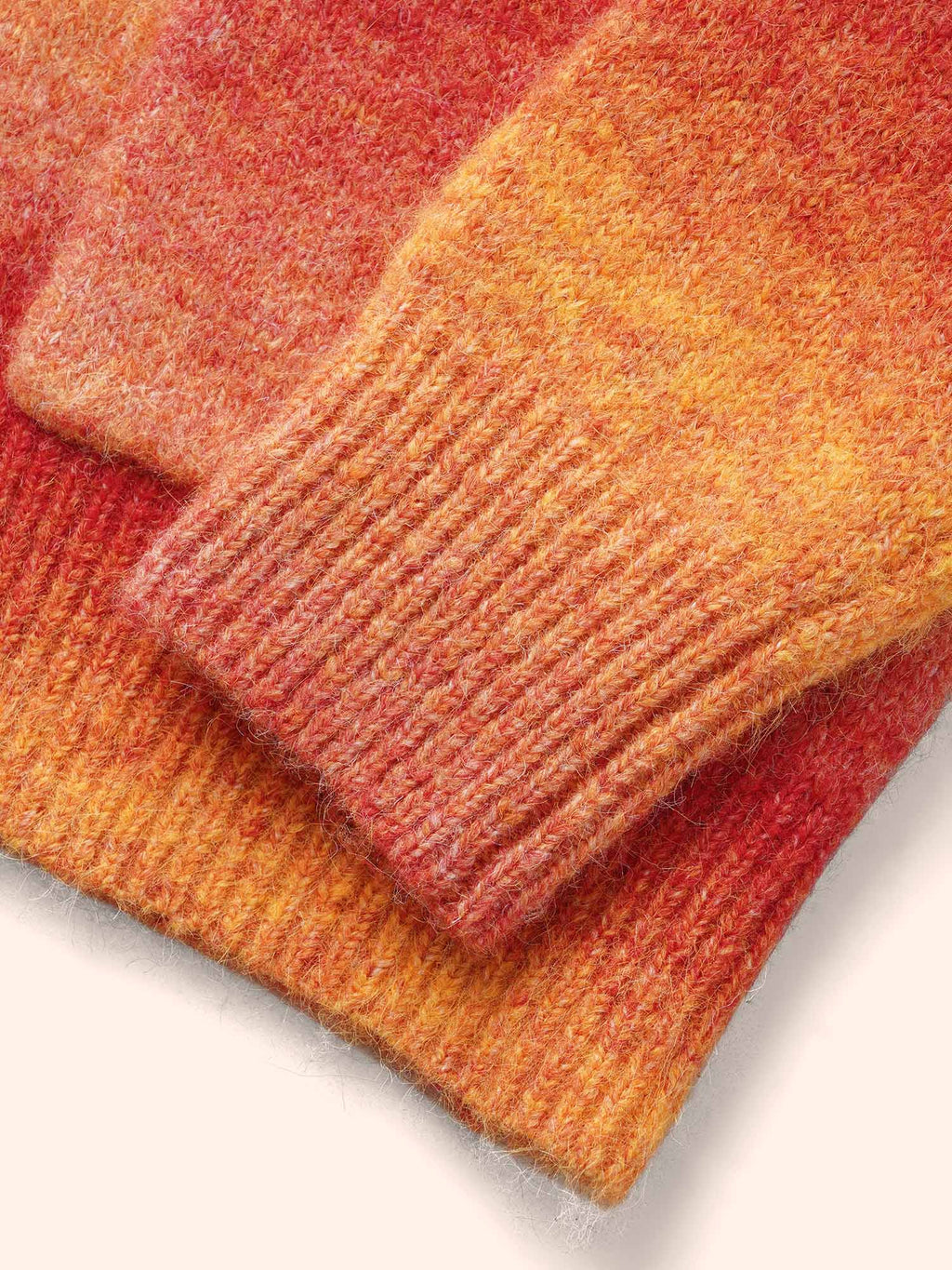 Ombre Contrast Patch Pocket Cardigan