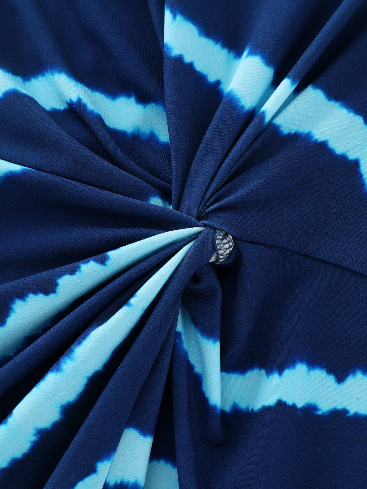 Tie Dye Stripe Twist Split Midi Dress