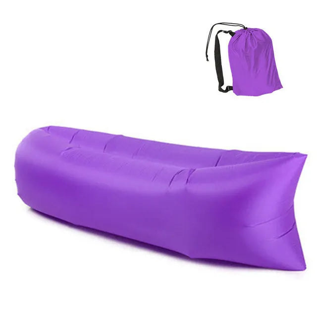 Inflatable Recliner Air Sofa Light Beach Sleeping Camping Bag