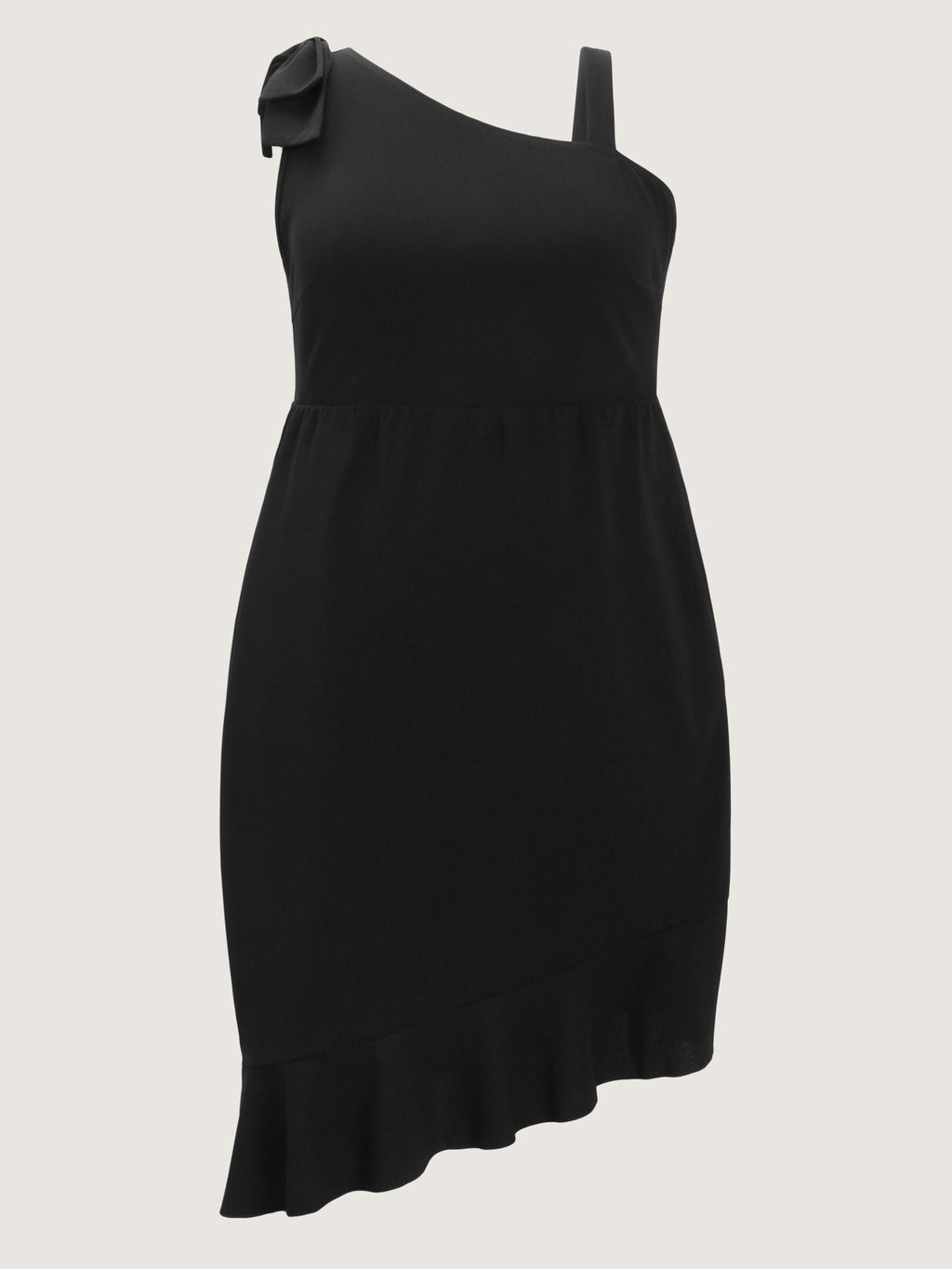 One-Shoulder Asymmetrical Hem Midi Dress